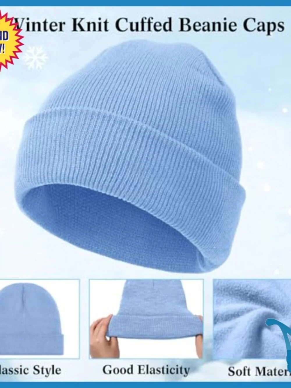 96-Piece Winter Hat Gloves Scarf Set for Adults, Knit Fleece Cold Weather